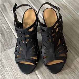 Solanz Black and Tan heels